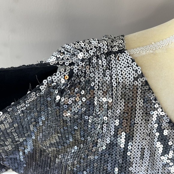 Friends Women One Should Sequin Black Dress Sz M - Picture 8 of 15